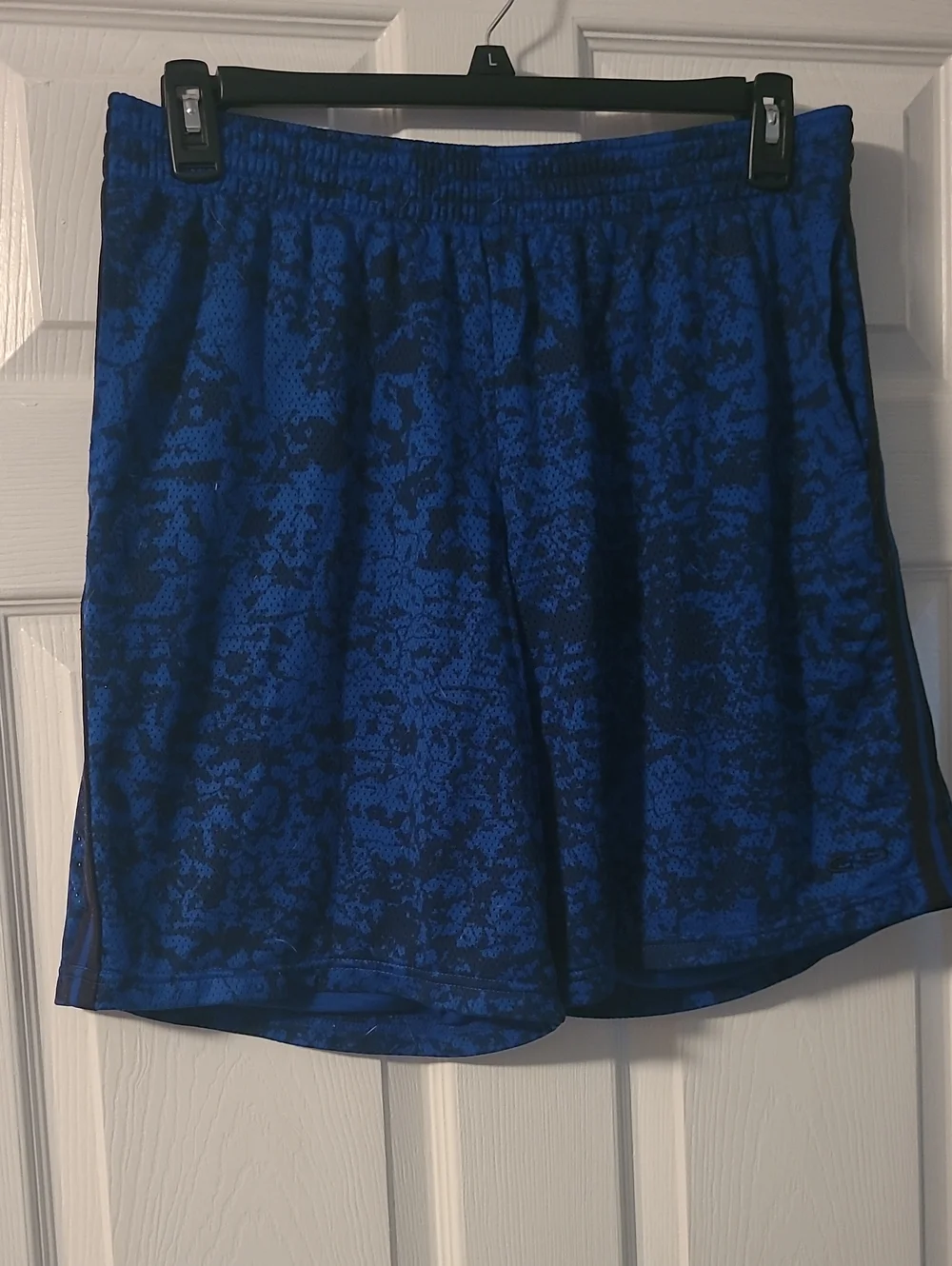 Champion Women's Blue Patterned Athletic Shorts L